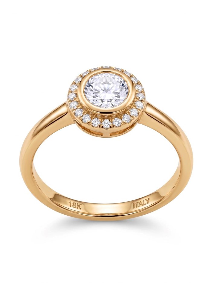 18K/ITALY Yellow Gold BondedRing -Quality Guarantee-8 US-Bonus Gift