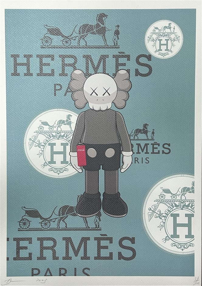 Death NYC Signed Street Art Print "Hermes/Klaws/Coke" Limited Edition