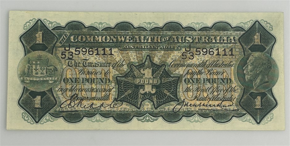 1928 Australian Commonwealth One Pound Banknote