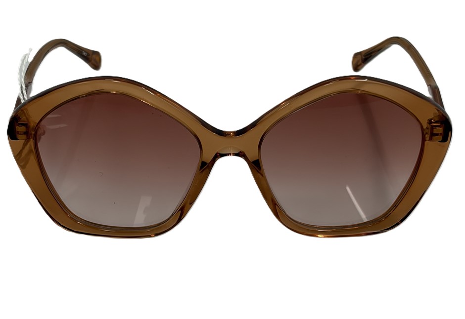 Chloé Oversized Brown Gradient Frame Sunglasses