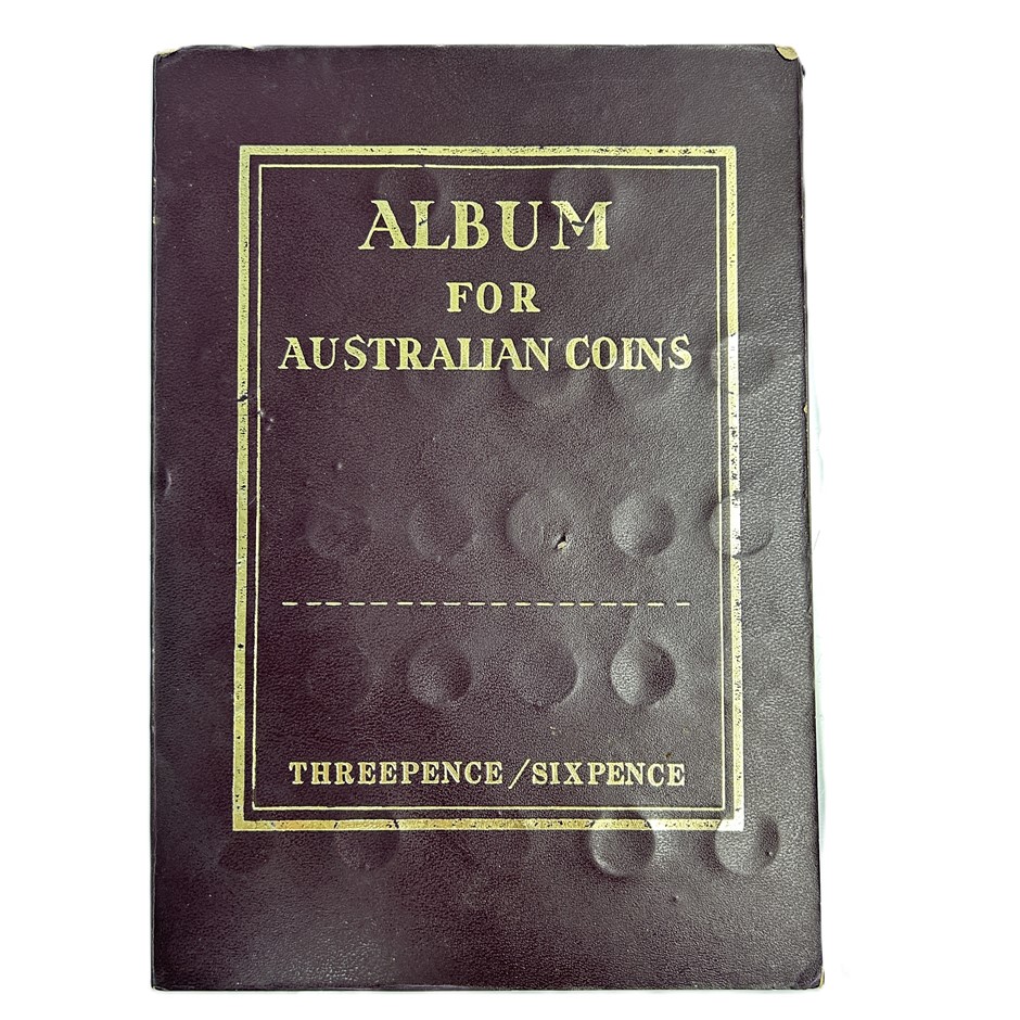 Vintage Australian Threepence And Sixpence Coin Album