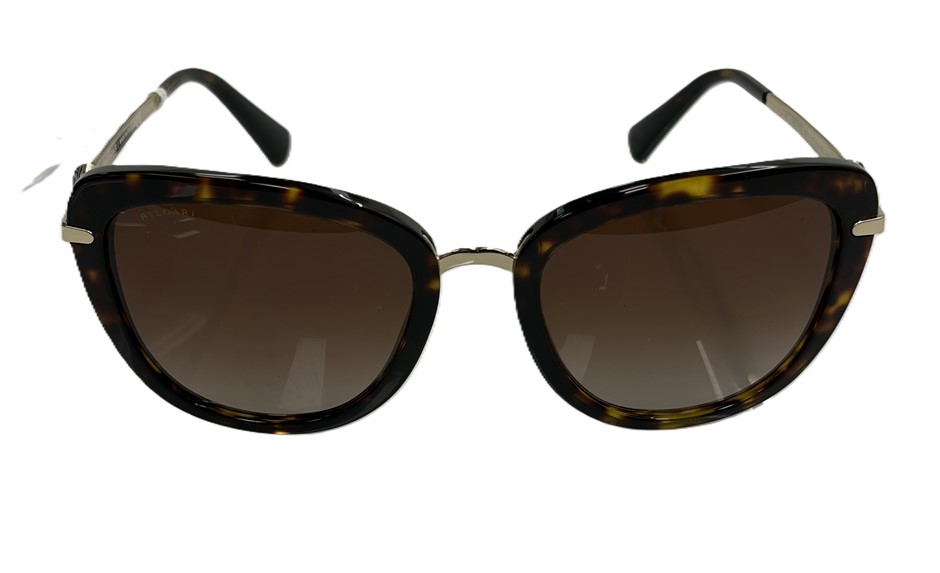 Bvlgari Crystal Embellished Tortoiseshell Cat-Eye Sunglasses