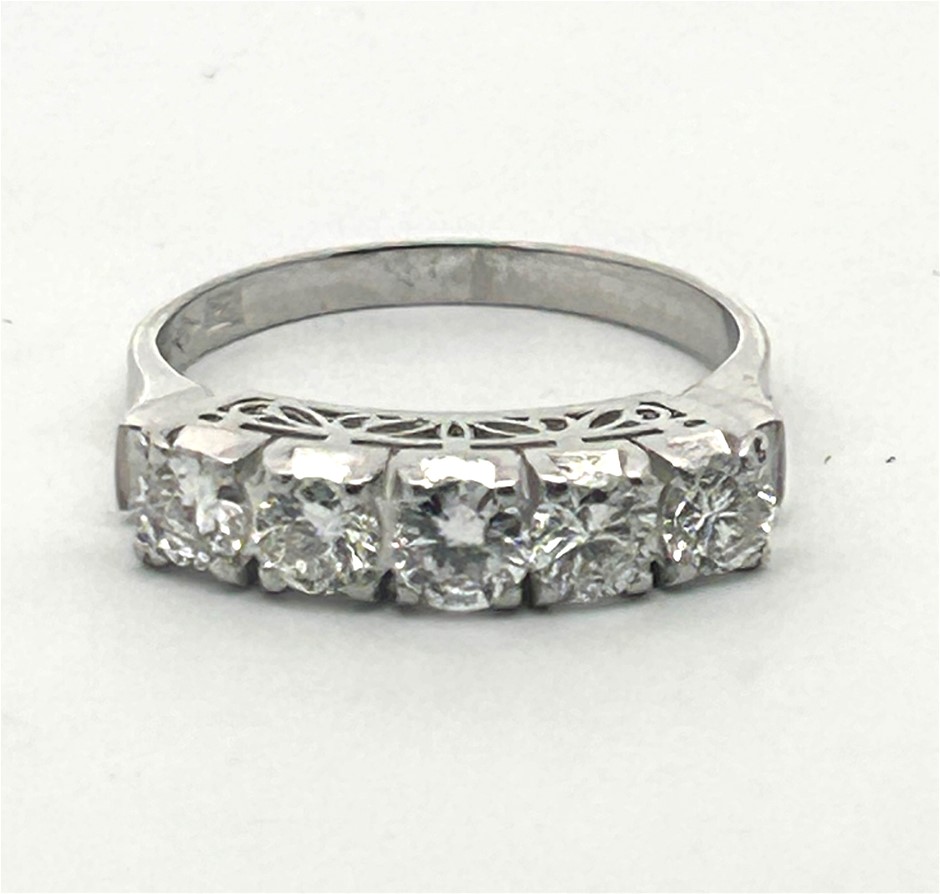Platinum Five-Stone Diamond Dress Ring