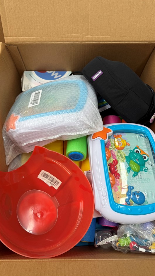Assorted Box of Baby Items. NB: Items may not be in original packaging and