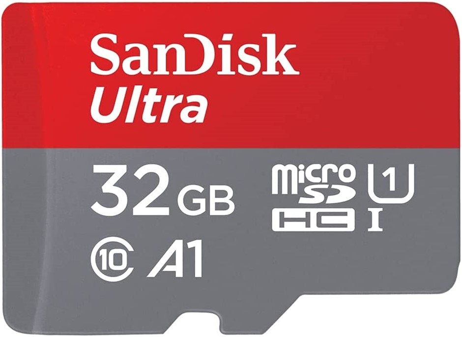 SANDISK 32GB Ultra microSDHC UHS-I Memory Card with Adapter - 120MB/s. NB: