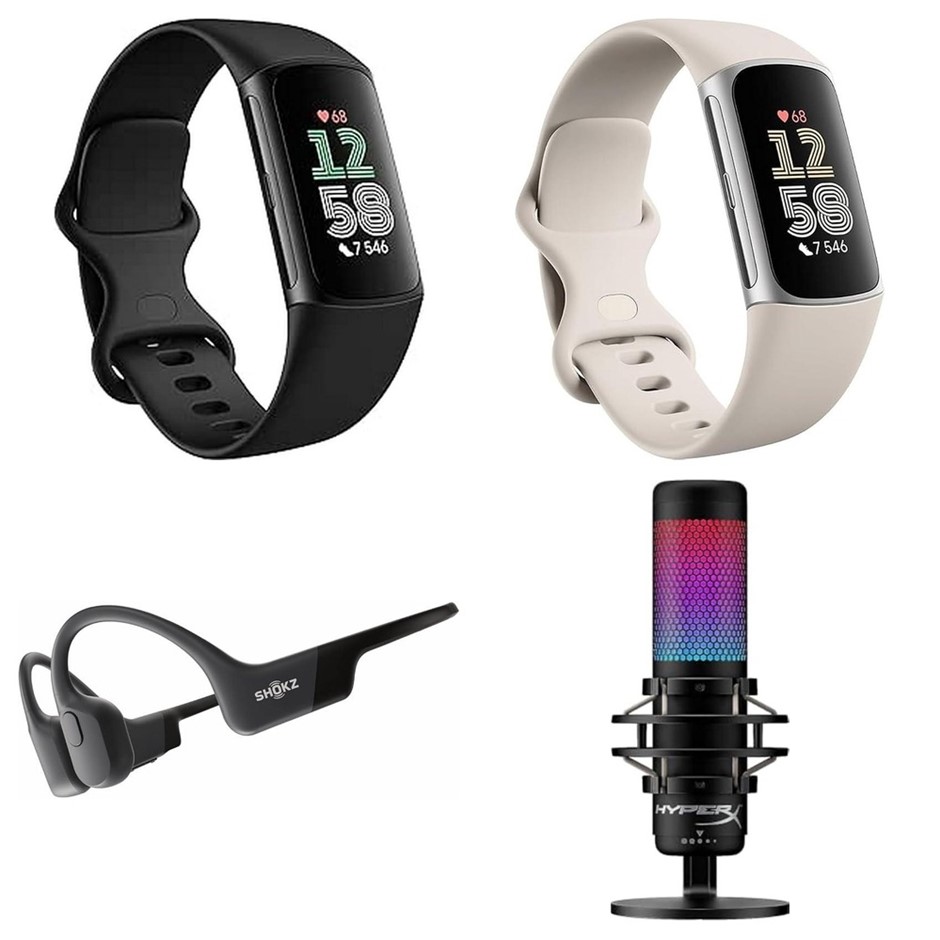 4 x Gaming Accessories. RRP -$900. 2 x FITBIT Charge 6 Fitness Tracker. 1 x