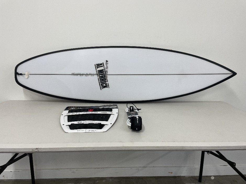 <p>5’5” Al Merrick Channel Islands Pro Grom Surf Board and Accessories</p>