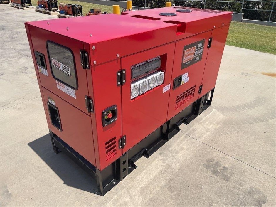 Silenced 25kVA Single Phase Generator(Unused)