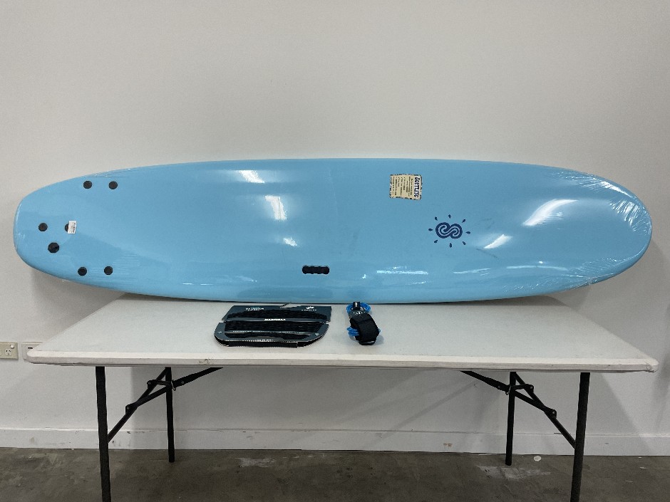 8’0” Sotlite Koolite Sky Blue Surfboard & Accessories