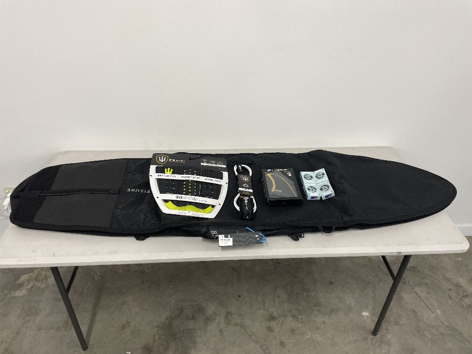 6’3” Fish Day Use Surfboard Bag and Accessories