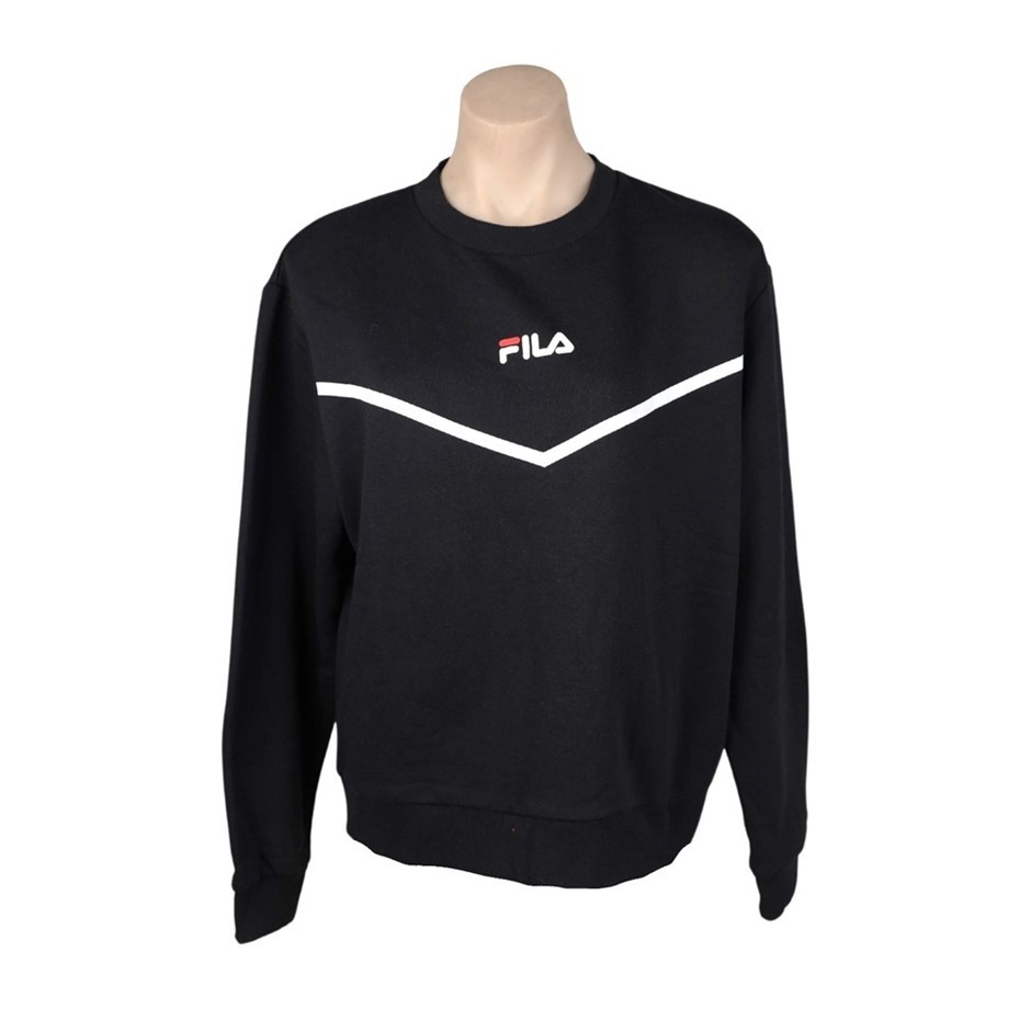 FILA Women's Lala Crew, Size XL, 60% Cotton, Black (001), 164371. Buyers N