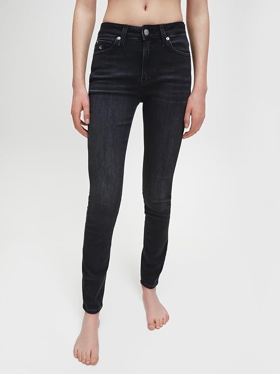 CALVIN KLEIN JEANS Women's Core Mid Rise Skinny Jeans, 24W x 30L, Washed Bl