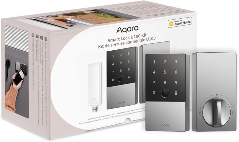 APARA Smart Lock U100 with E1 Hub Kit (Silver). Buyers Note - Discount Fre