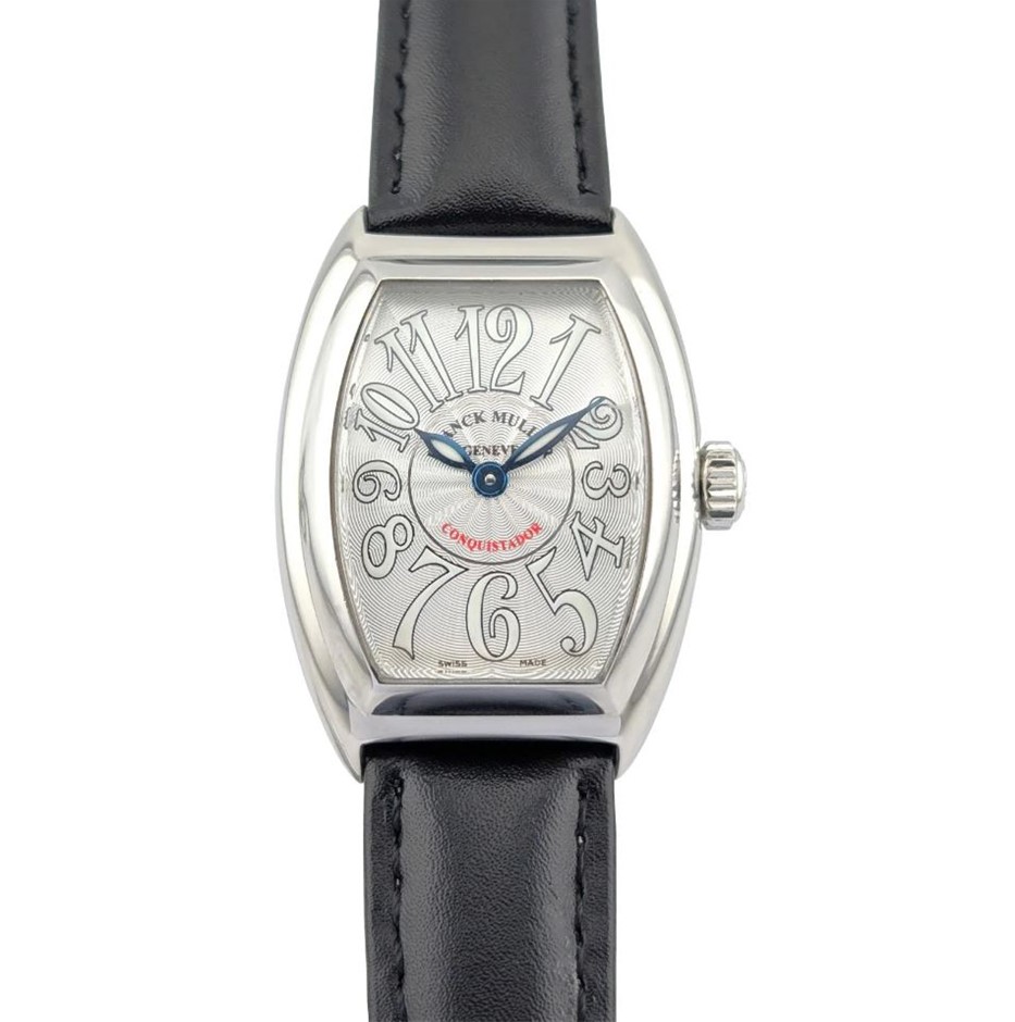 FRANCK MULLER CONQUISTADOR QUARTZ 28MM STAINLESS STEEL 8005 L QZ WXO COA