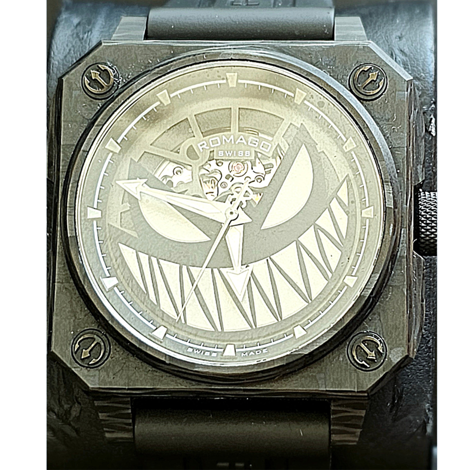 ROMAGO LUMINFUSION CARBON 46.5MM CARBON RM111 AUTOMATIC DIAL BXP COA