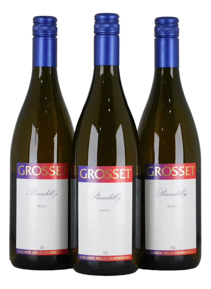 Grosset Piccadilly Chardonnay 2005 (3x 750mL), Adelaide Hills.