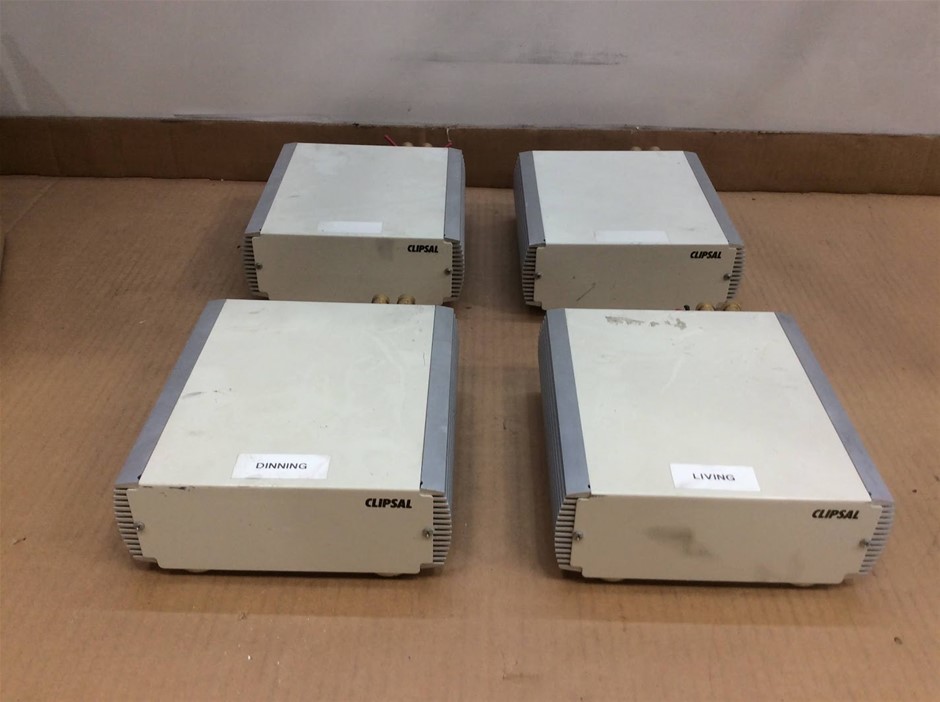 Clipsal C-Bus Multi Room Audio Remote Amplifier 560125R/2 (Lot of 4)