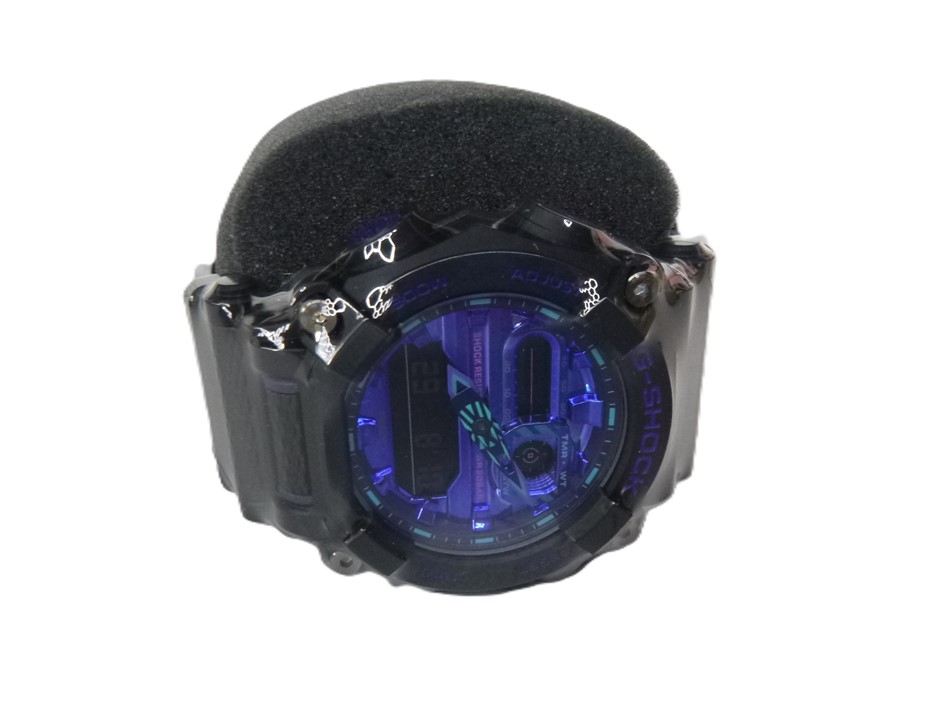 Casio G-Shock GA-900VB-1A Virtual Blue Analog Digital Watch Black