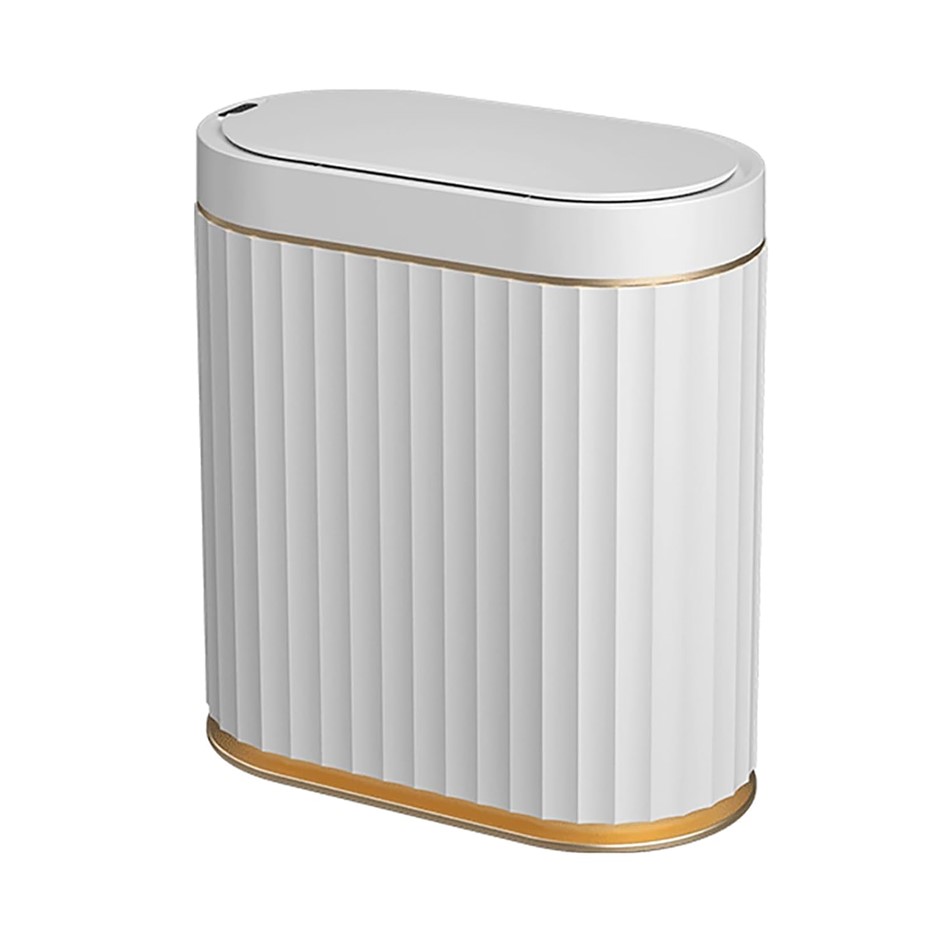 Smart Bathroom Trash Bin with Lid, 7 Liter Slim Automatic Garbage Can, batt