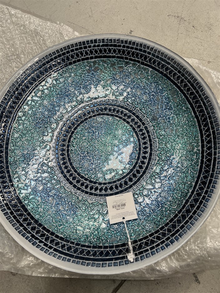 ANYA DCPL 008BL Irem Shallow Platter, Constructed From Glass, 1.85kg. <b>Im