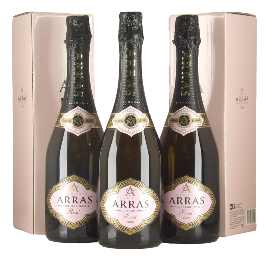 Arras Sparkling Rosé 2008 (3x 750mL), Tasmania.