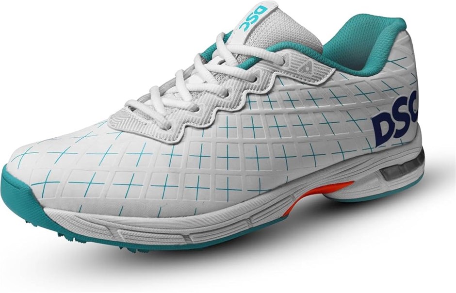 DSC Men's Biffer 22 Cricket Shoes, US9/UK8/EU42, Cyan. Buyers Note - Disco