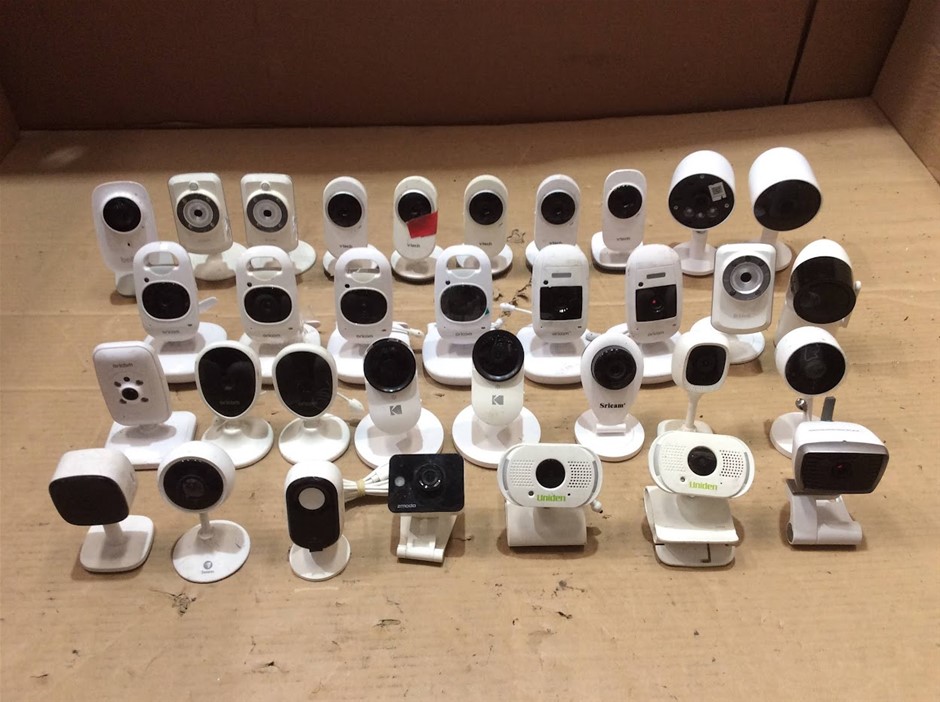 Mixed Brand Wireless Security Cameras (Lot Of 33)