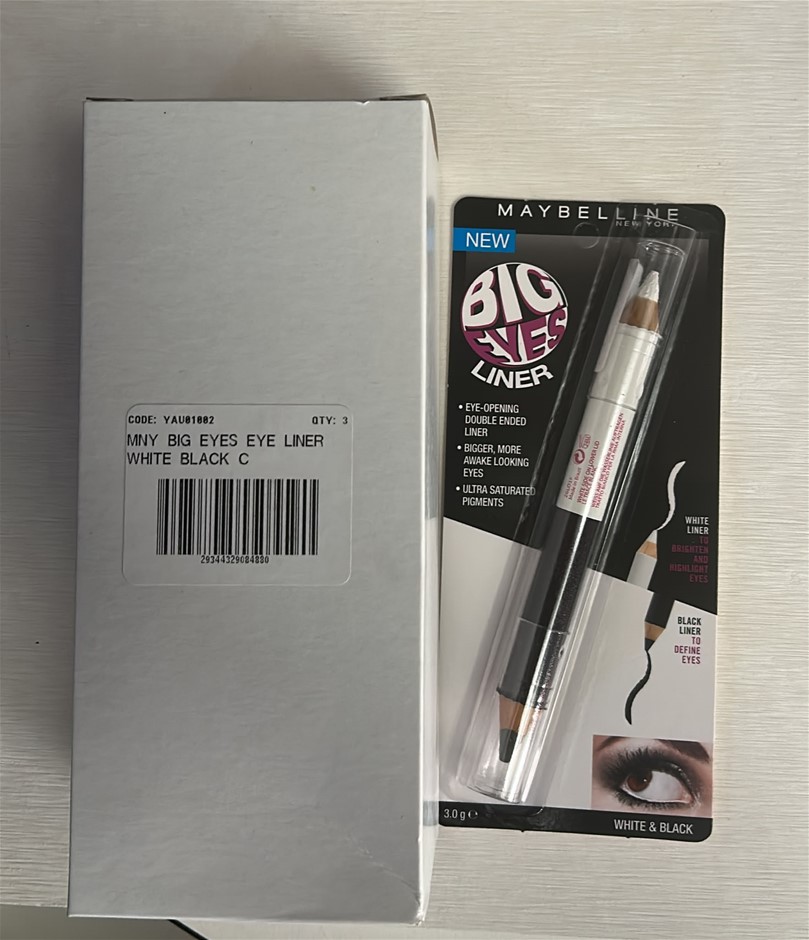 9x MAYBELLINE Big Eyes Liner (White & Black)