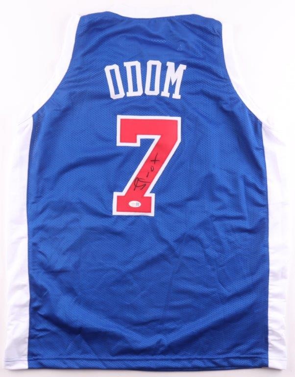 NBA 2 TIMES CHAMPION LAMAR ODOM SIGNED JERSEY