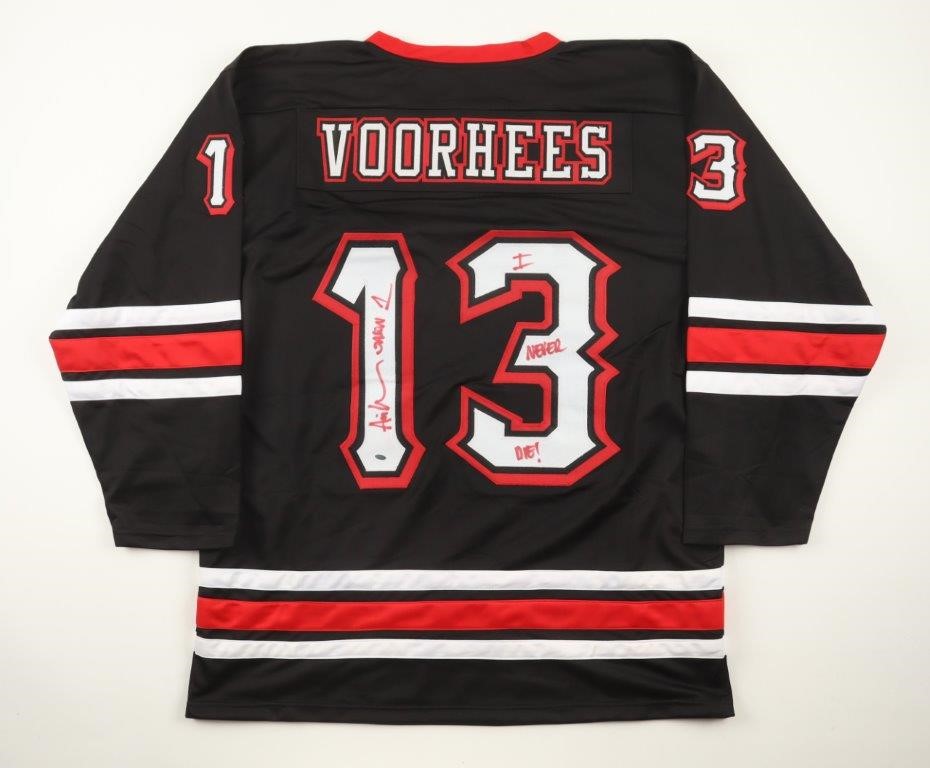 FRIDAY THE 13TH JASON VOOREES JERSEY SIGNED BY ARI LEHMAN