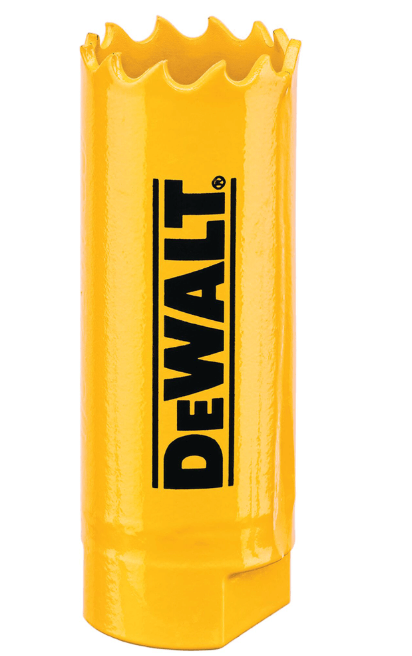 3 x DeWALT 24mm Bi-Metal Hole Saws.