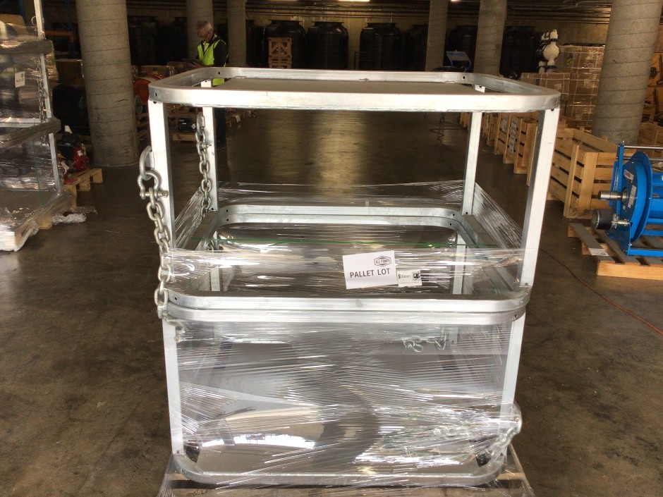 2 x Steel Construction Control Panel Cage with 2 Chains