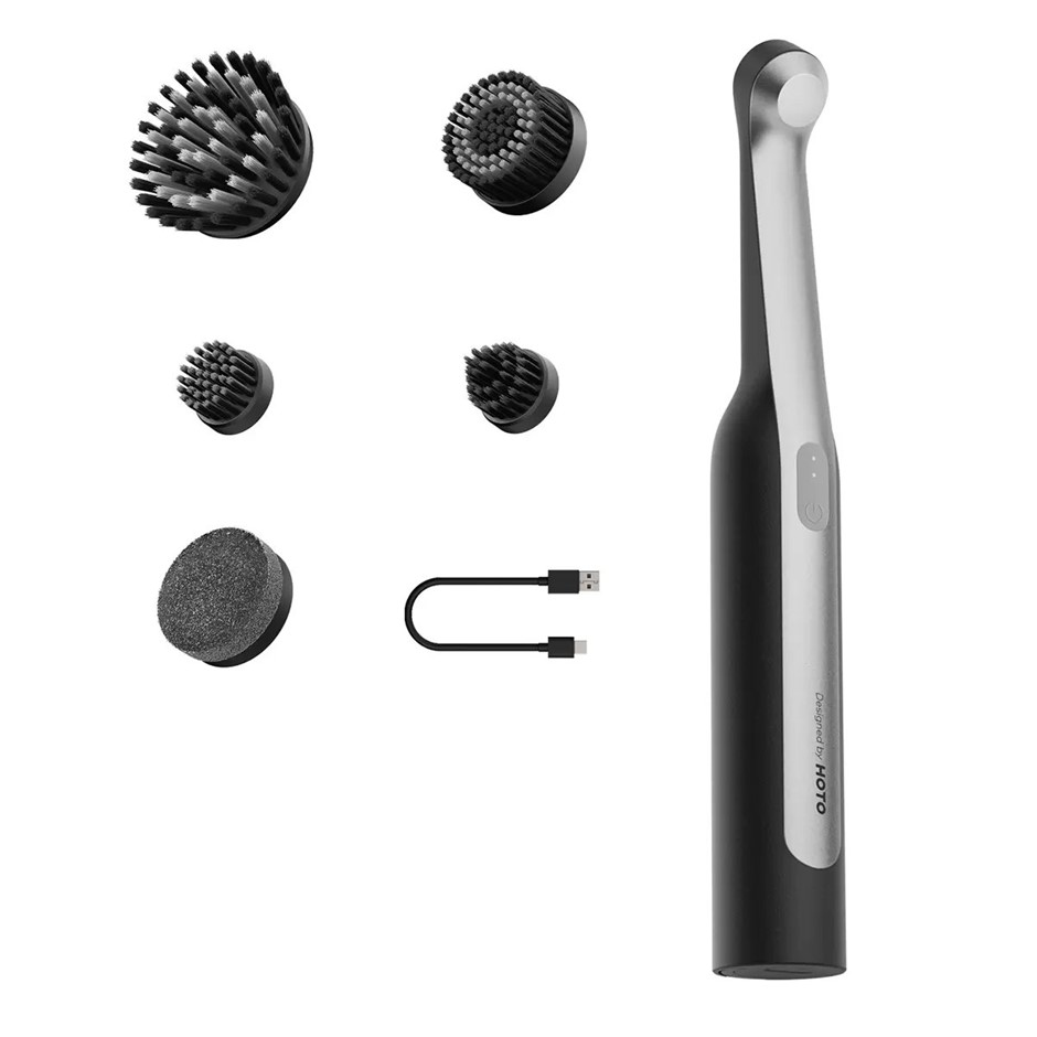 HOTO Wand Cordless Spin Scrubber QWQJA07. NB: Damaged packaging.