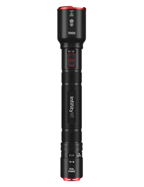 INFINITY X1 7000 Lumen Dual Power Rechargeable Flashlight. NB: Not in origi