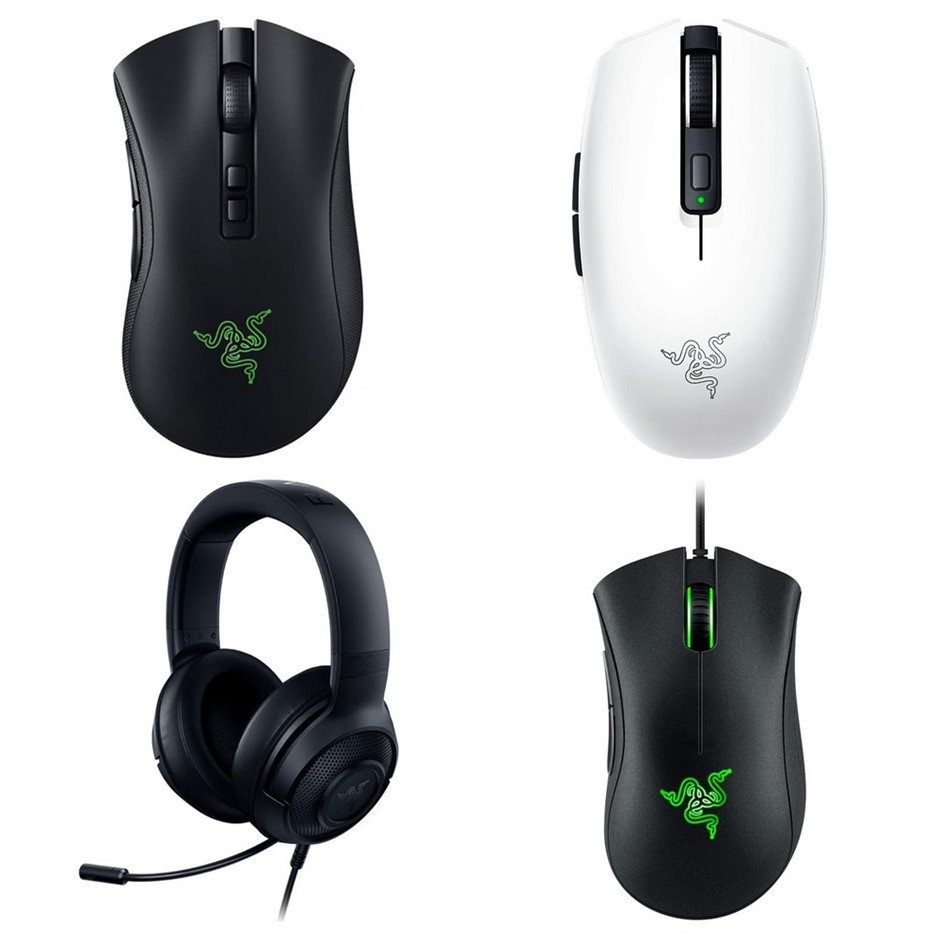 4 x RAZER Gaming Accessories. RRP -$500. 1 x RAZER DeathAdder V2 Pro Wirele