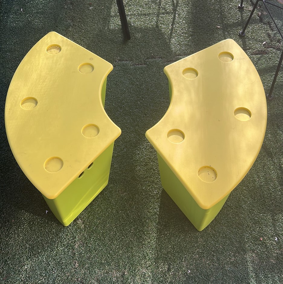 2x Kids Plastic Seat/Storage