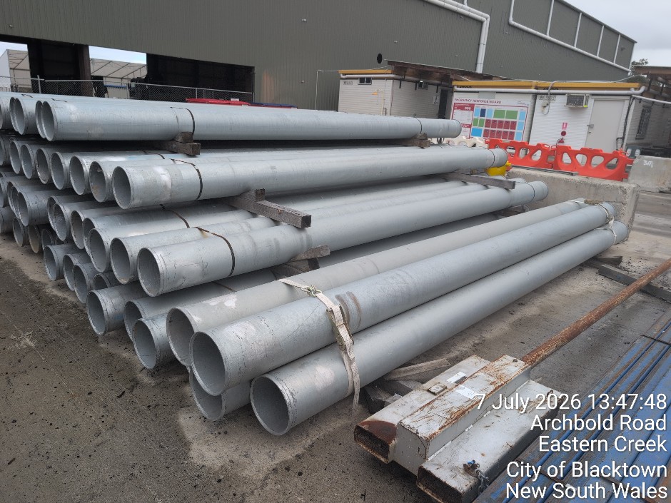 <p>71 x 10 INCH GALV STEEL PIPES (Site ID: PIPE09)</p>