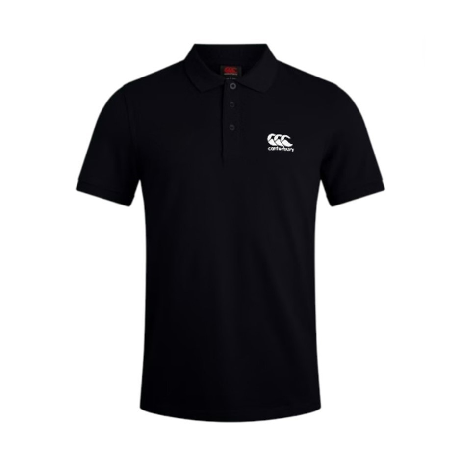 CANTERBURY Men's Anchor Polo, Size L, 35% Cotton, Black (989), QA009795. B
