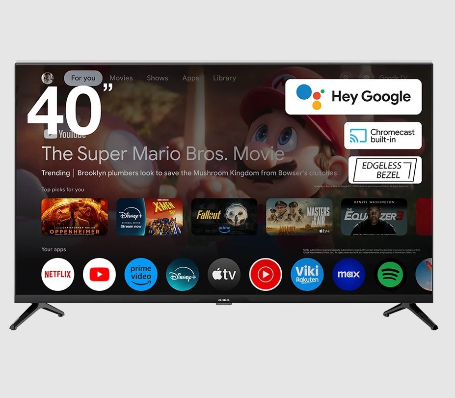 AIWA 40” Full HD Smart TV with Google TV & Edgeless Bezel (AWS400G)