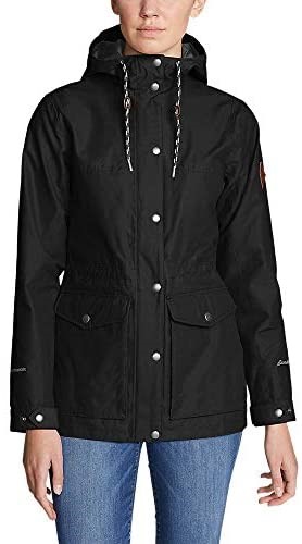 EDDIE BAUER Women's Charly Jacket, Size XL, Cotton/ Nylon/Polyester, Black.
