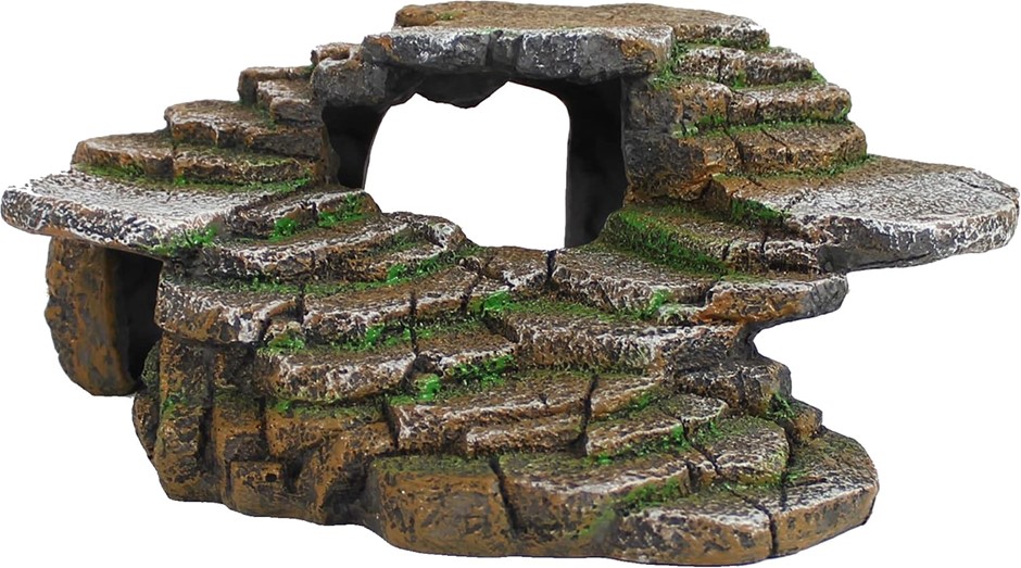 PANN-PLAX Reptology Shale Step Medium Ledge for Aquariums & Terrariums.