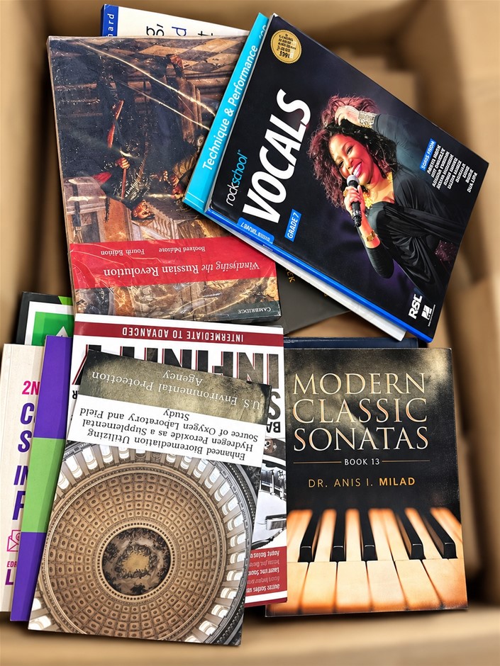 Assorted Books Educational, Academic & Music Books – Mixed Titles & Subject