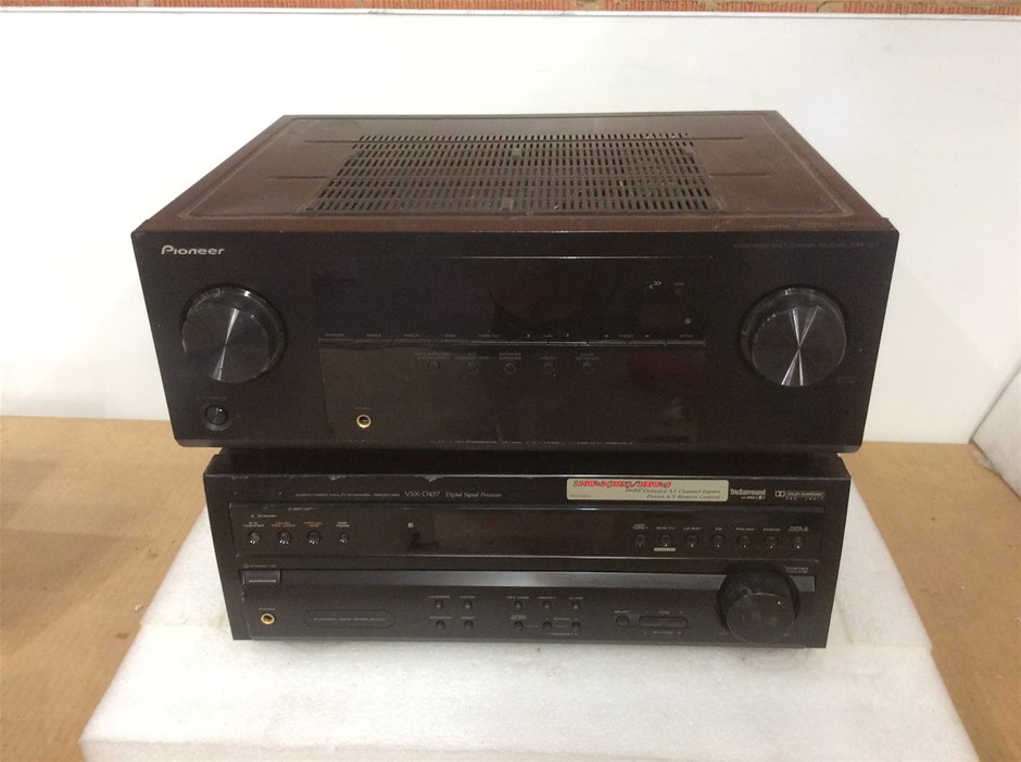 Pioneer VSX-321-K-P & VSX-D457 AV Receivers (Lot of 2)