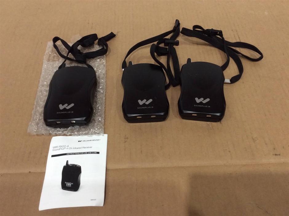 Williams Sound WIR RX22-4 SoundPlus IR Receiver (Lot of 3)