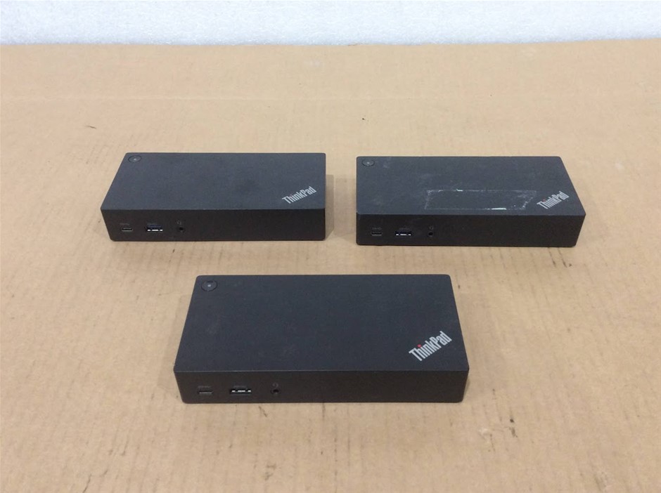 Lenovo ThinkPad USB-C Dock DK1633 Docking Station (Lot of 3)