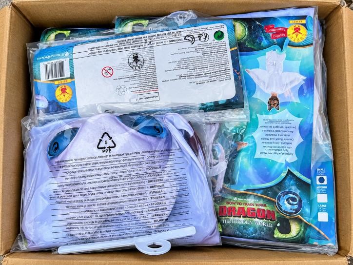 1 BOX of Kids Costume: How to Train Your Dragon Light Fury