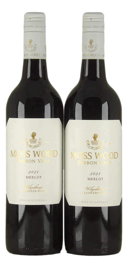 Moss Wood Ribbon Vale Merlot 2021 (2x 750mL), Margaret River
