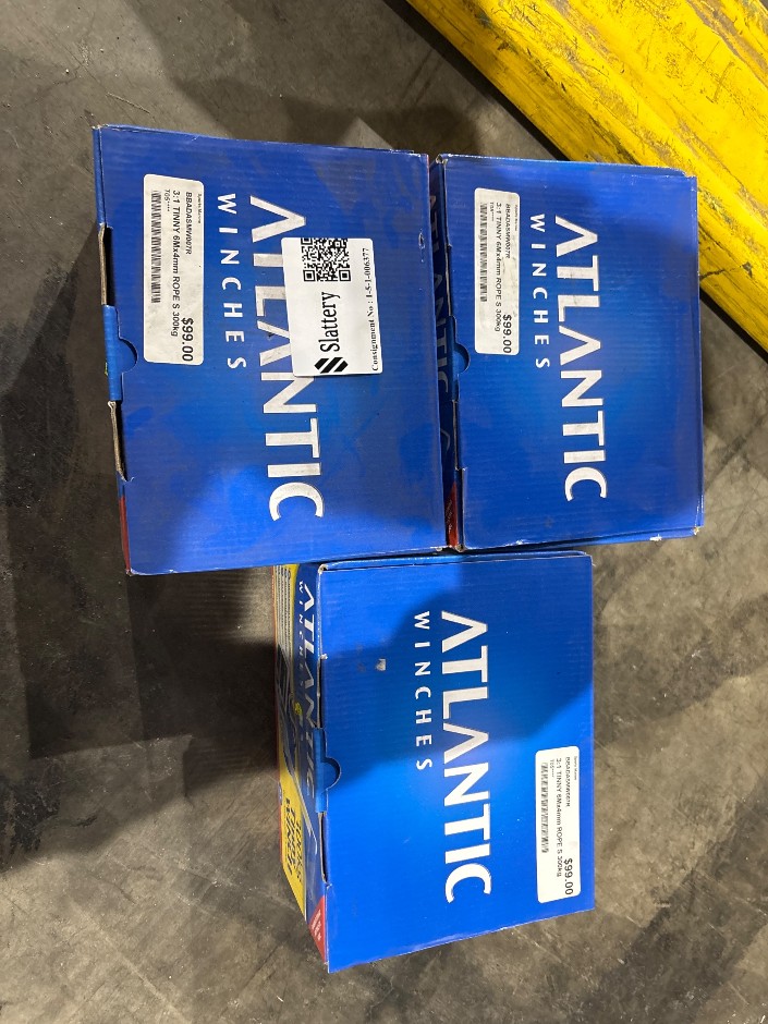 Atlantic Winches, Tinny Hand Winch x3