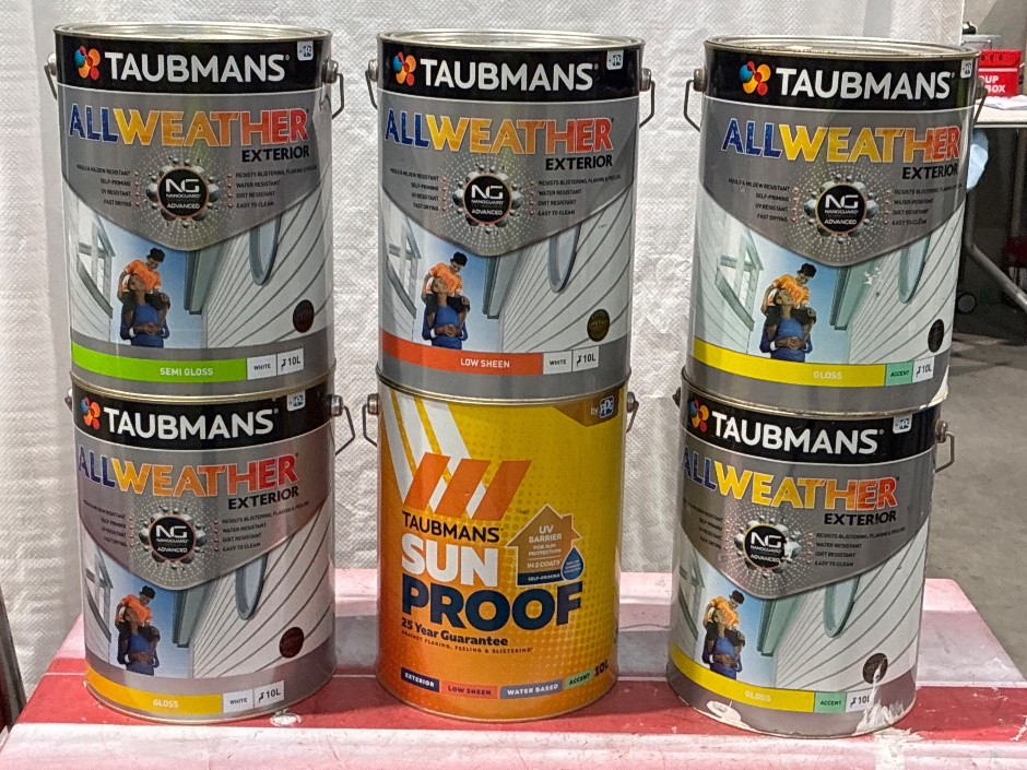 6 x Tubs 10lt Assorted Paint