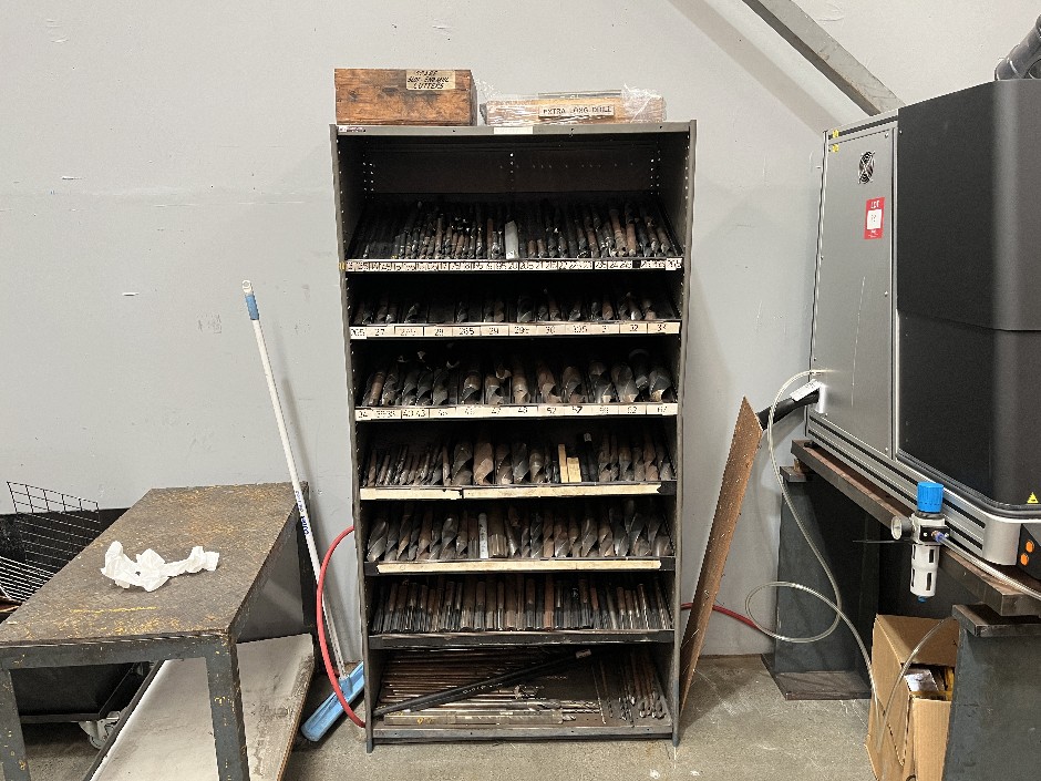 <p>Shelving Unit with Assorted Twist Drills</p>